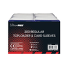 Ultra Pro 3" x 4" Clear Regular Toploaders & Card Sleeves Bundle, 200 Pack